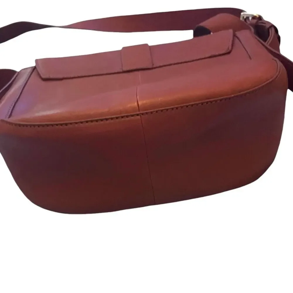 NEW PAUL COSTELLOE LONDON Bag Leather Purse Red Brown FAST SHIPPING 1122-54